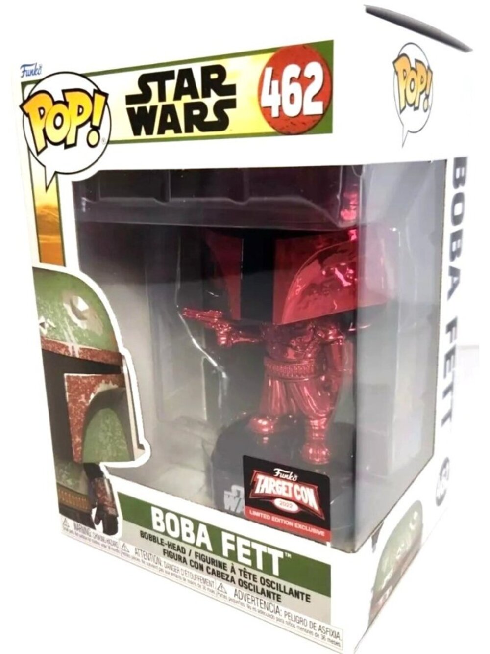 Funko Pop Star Wars Boba Fett #462 Target Exclusive Red Chrome Figure Sealed